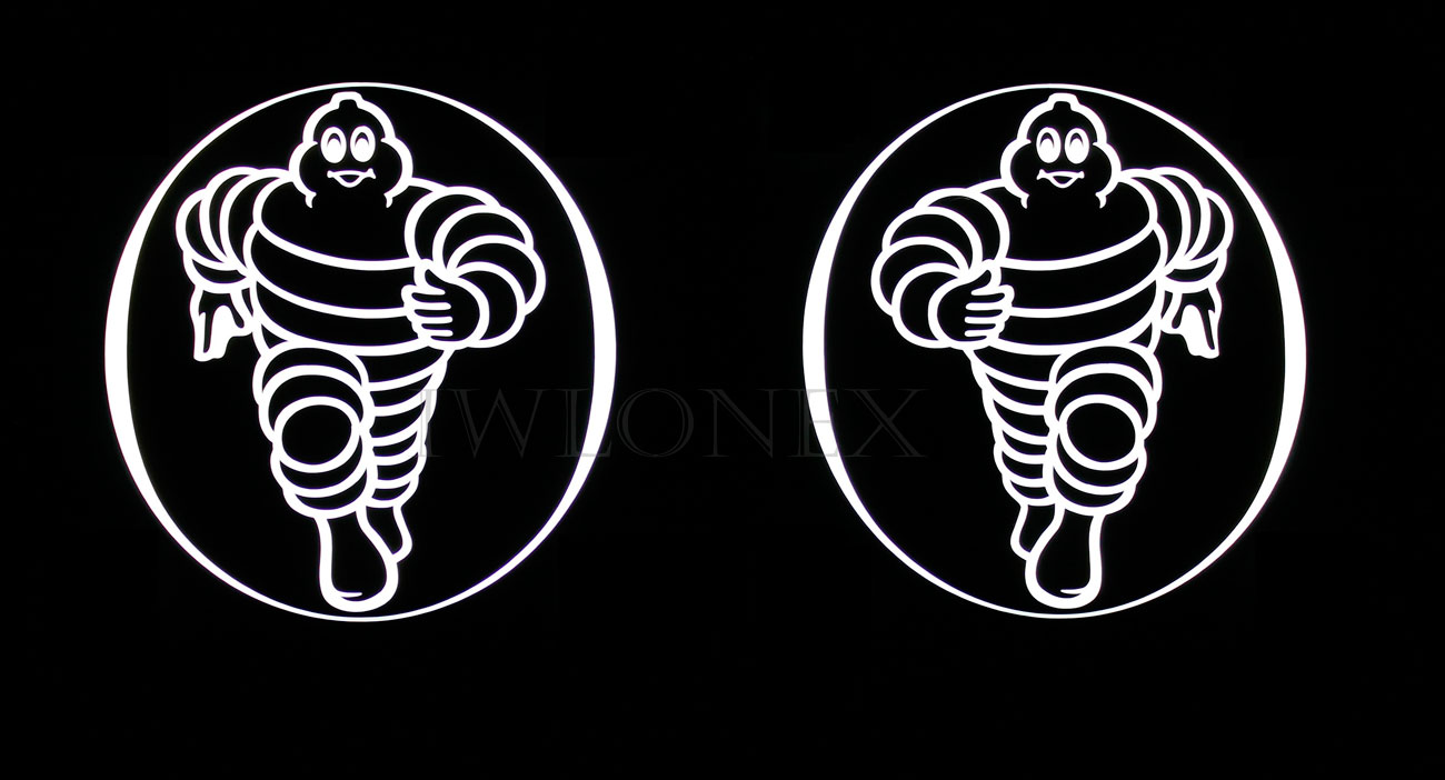 LED-Schild mit Namen 52x11,5cm ✓ Oldschool Michelin Männchen