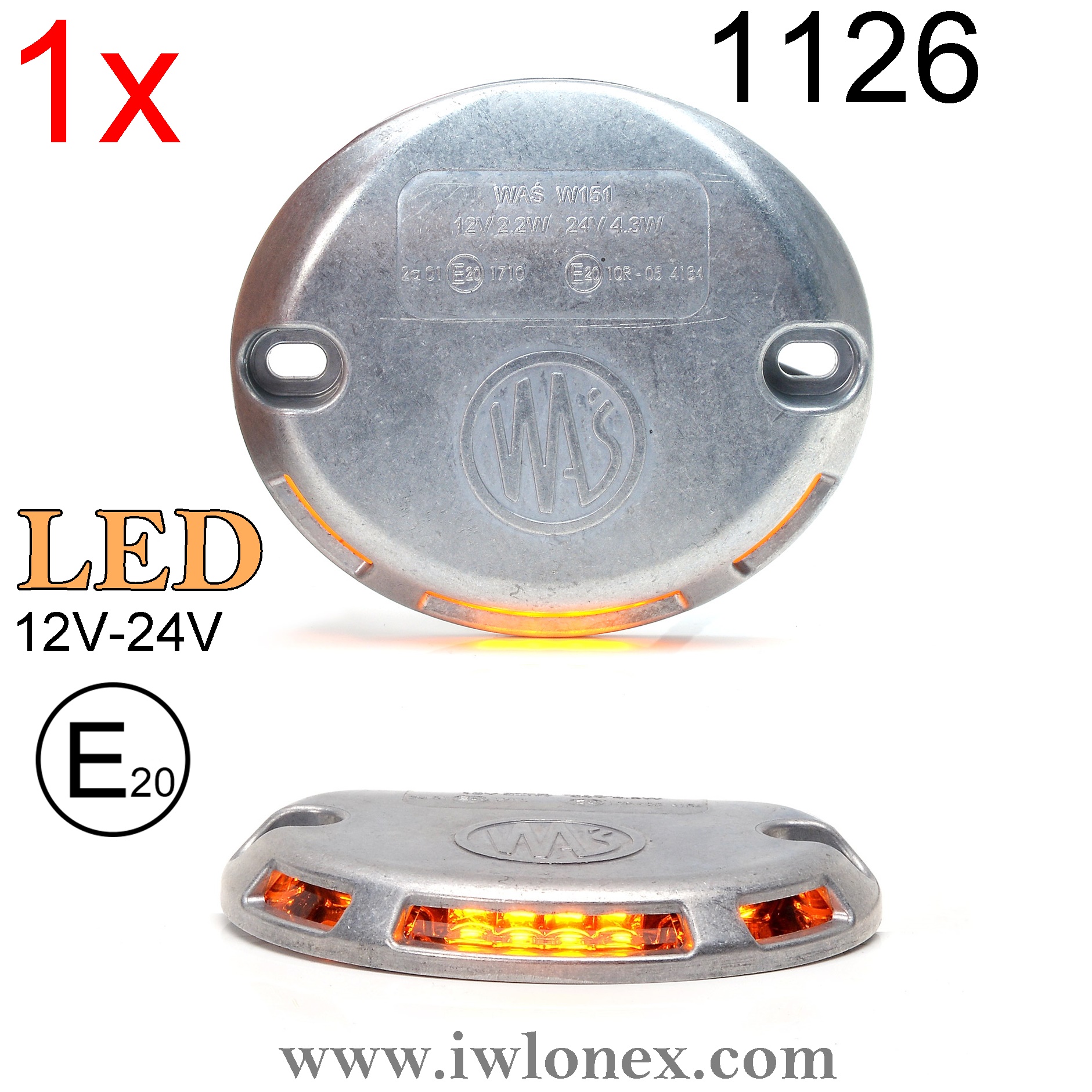 LED Warnleuchte für Hebebühnen Universal W151 12V-24V