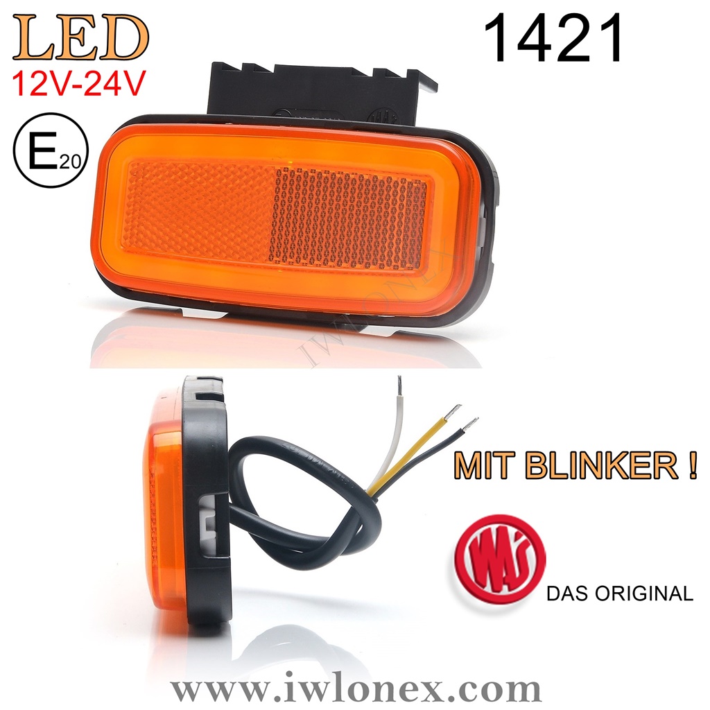 LED-Umrissleuchte und Seitenmarkierungsleuchte Blinker RECHT 1259P