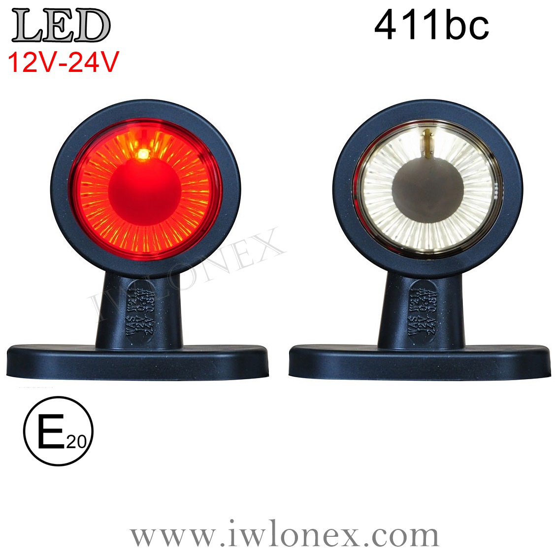 LED Autolamps LED Begrenzungsleuchten, kurzer Stiel, 12-24V