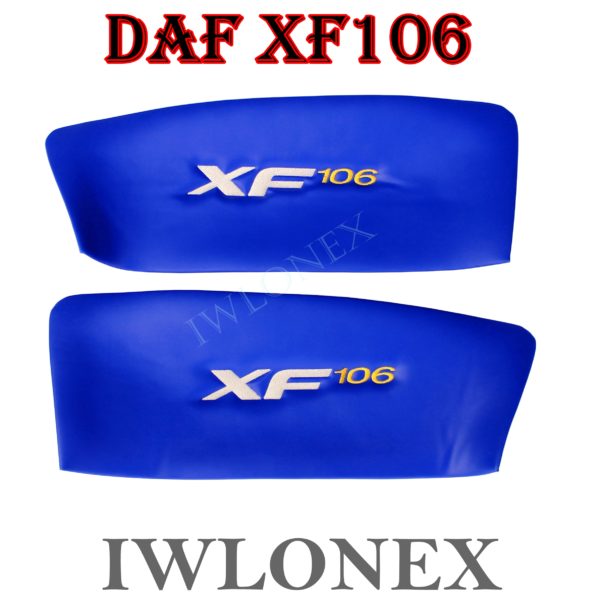 BOCZEK DAF106 GLADKI NIEBIESKI 1 3 600x602 - Türverkleidung DAF XF106 Links/Rechts Blau Glattleder
