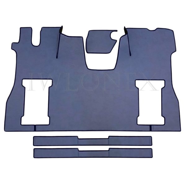 Fussmatte passend fur SCANIA S Blau Marmor IWLONEX 4 600x600 - Fußmatte passend für SCANIA S + Sitzsockelverkleidung - Marmor - Blau