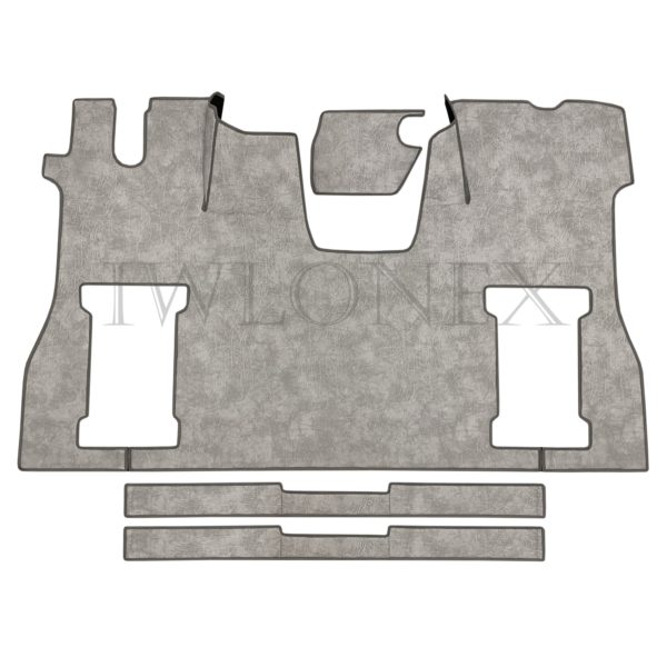 Fussmatte passend fur SCANIA S Grau Marmor IWLONEX 2 600x600 - Fußmatte passend für SCANIA S + Sitzsockelverkleidung - Marmor - Grau