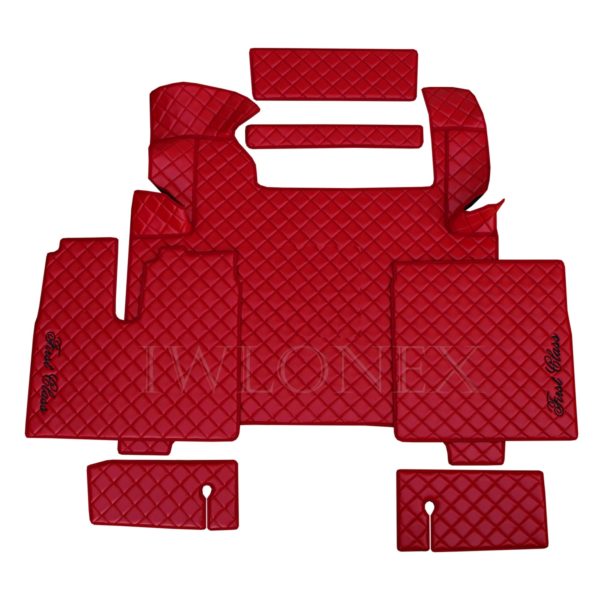 Fussmatten passend fur MAN TGX Rot mit Lowenkopf IWLONEX — kopia 1 600x600 - Fußmatten passend für MAN TGX E6 ab 2018 bis 2019 - Rot