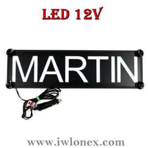 IMG 1002 300x300 - 1 LKW LED NAMENSCHILD Kastenschild 12V MARTIN