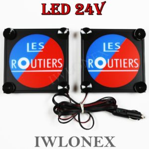 IMG 8579 3 300x300 - 1 Paar LKW LED Leuchtschilder 24V Frankreich Les Routiers