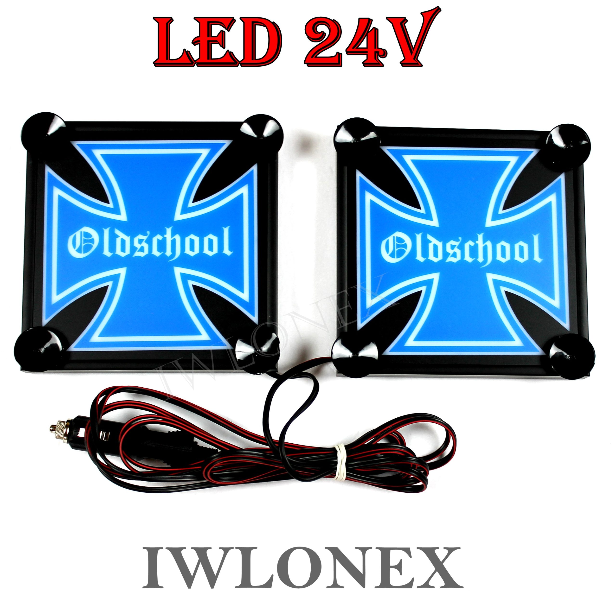 1 Paar LKW LED Leuchtschilder 24V Schweinetaxi - Iwlonex