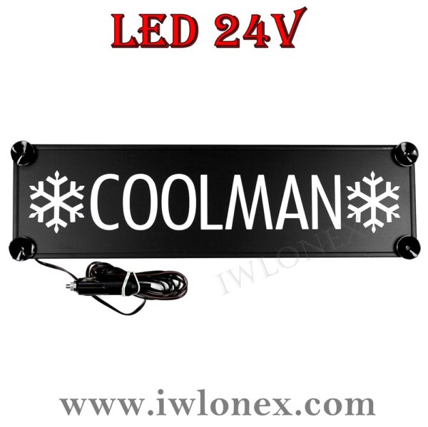 coolman 2 600x599 - 1 LKW LED NAMENSCHILD Kastenschild 24V COOLMAN