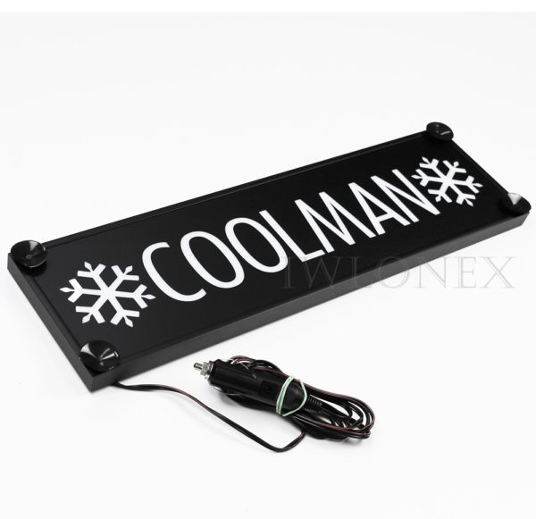 coolman1 2 600x581 - 1 LKW LED NAMENSCHILD Kastenschild 24V COOLMAN
