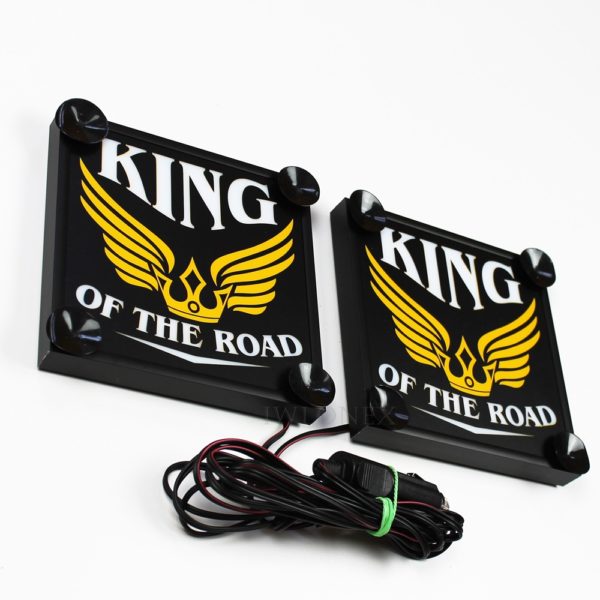 king7 1 600x600 - 1 Paar LKW LED Kastenschilder Leuchtschilder 24V King