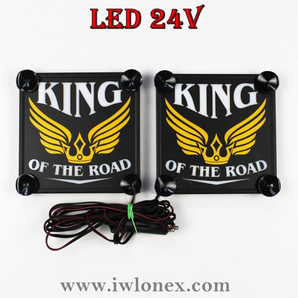 king8 600x600 - 1 Paar LKW LED Kastenschilder Leuchtschilder 24V King