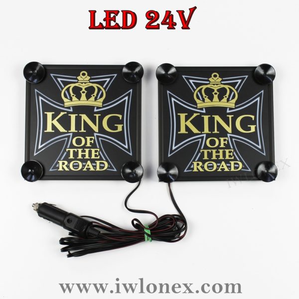 kreuz king 1 600x600 - LKW LED Leuchtschilder Kastenschilder King 24V