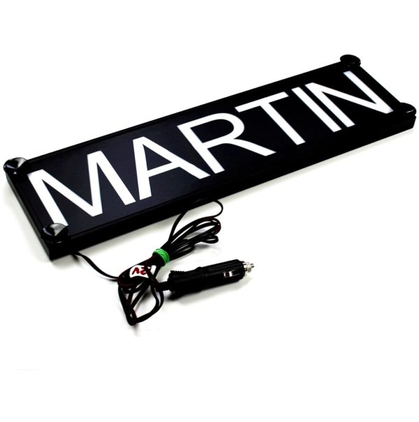 led martin 2 600x604 - 1 LKW LED NAMENSCHILD Kastenschild 12V MARTIN