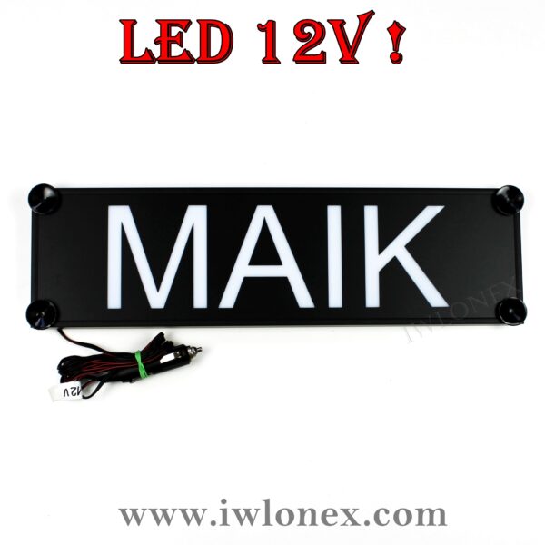 maik 600x600 - 1 LKW LED NAMENSCHILD Kastenschild 12V! MAIK