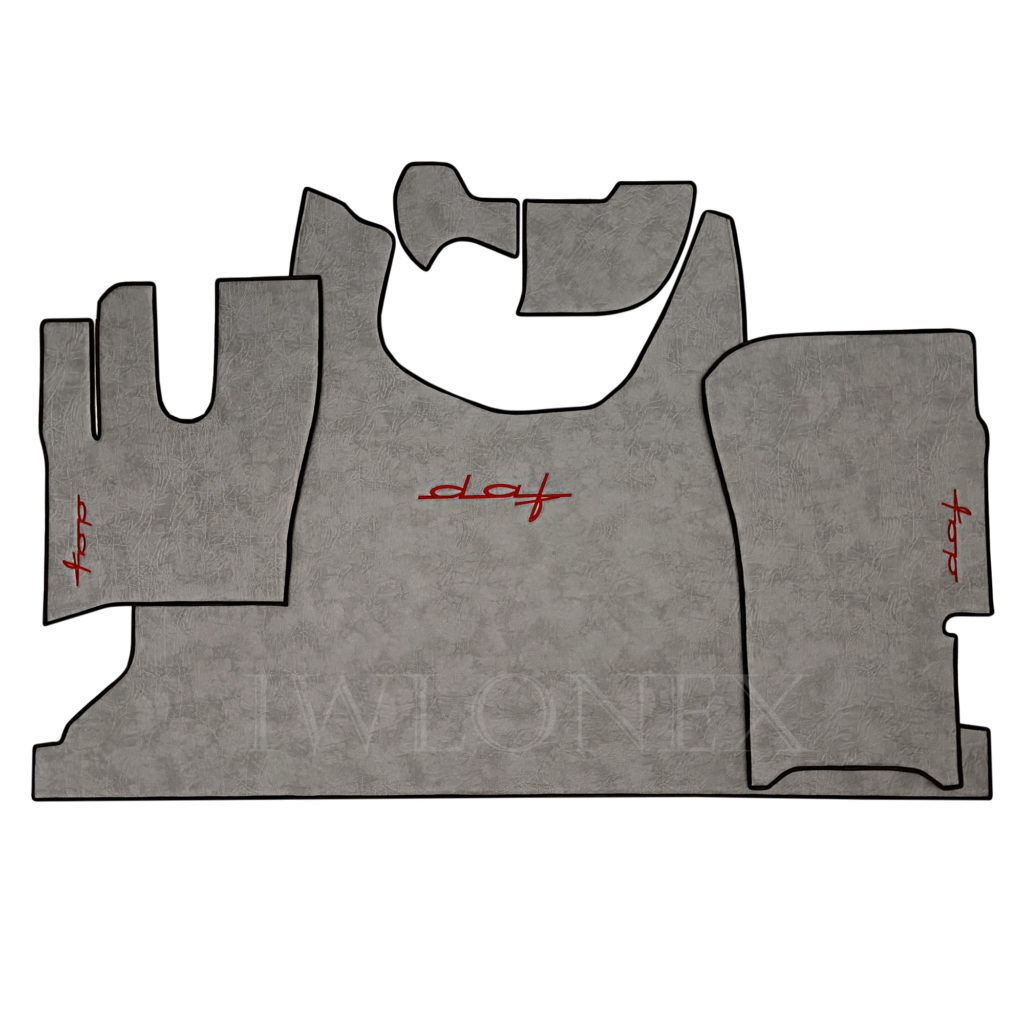 Fußmatten Für DAF XF Ab 2022 - 3-schichtig Für Klappbaren Beifahrersitz | Beige Autoteppiche