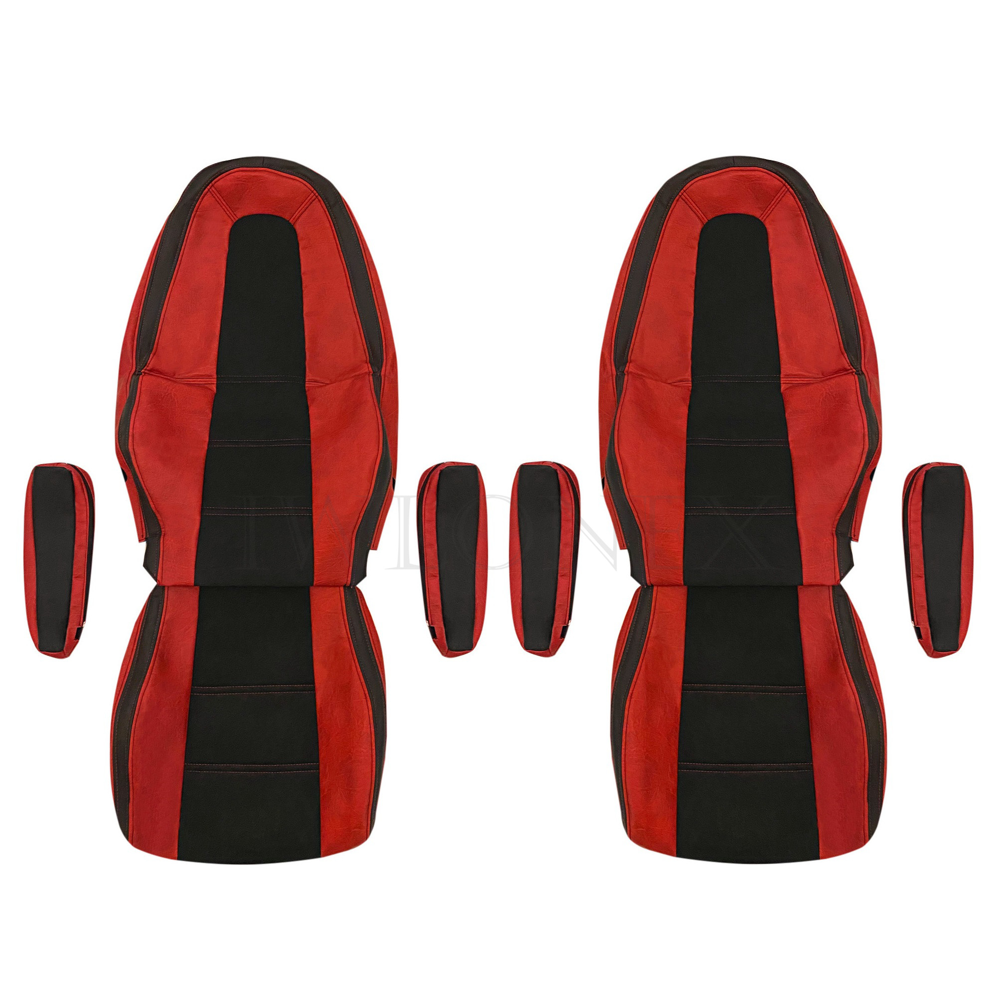 Armaturenbrett Abdeckung aus Kunstleder in Schwarz-Rot passend für