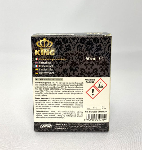 Lufterfrischer King Crown Weiss IWLONEX 5 600x632 - Original King Lufterfrischer - 50ml - Jasmin