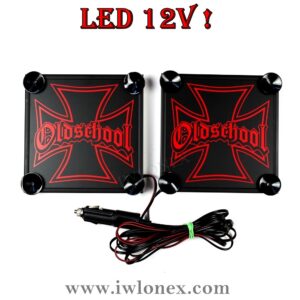IMG 0889 Kopie 300x300 - 1 Paar LKW LED Leuchtschilder Leuchttafel Eiserne Kreuz Rot 12V !!!