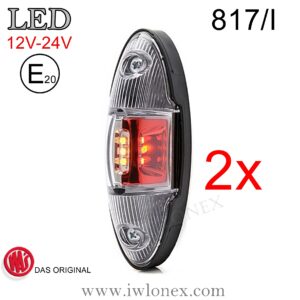 817 I iwlonex 300x300 - 2x LED BEGRENZUNGSLEUCHTE, Umrissleuchten, Rot/Weiß/Gelb WAS W104, 817/I