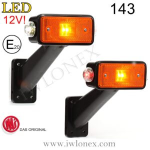 143 iwlonex 300x300 - 2x LED SEITENMARKIERUNGSLEUCHTE Gelb-Weiß-Rot, ABE WAS 143 L/R