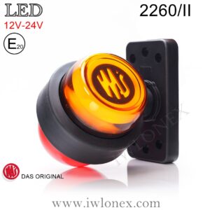 2260 II Iwlonex1 300x300 - 1x LED ABE SPURHALTELEUCHTEN BEGRENZUNGSLEUCHTEN Rot/Gelb WAS 2260/II