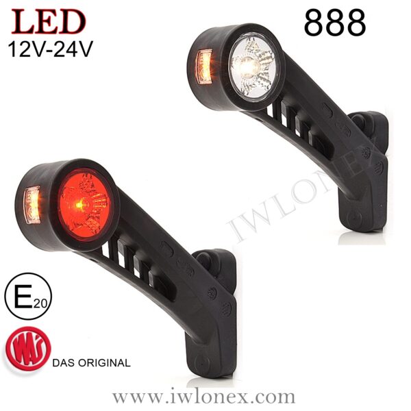 2 x Positionsleuchte 12V / 24V Rot Begrenzungsleuchten Anhänger 2 x Positionsleuchte 12V / 24V Rot Begrenzungsleuchten Anhänger