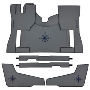 Tunnelabdeckung Fussmatten Turverkleidung passend fur VOLVO FH Glatt Grau IWLONEX 1 300x300 - Komplett-Set passend für Volvo FH4/FH5/Aero - Glatt Leder - Grau