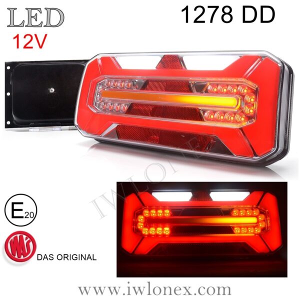 1x LED HECKLEUCHTE, RÜCKLEUCHTE ABE, WAS 1278 DD Links - Iwlonex