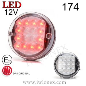 174 iwlonex 300x300 - 1x LED Positionsleuchte ROT, WAS 174