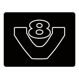 LKW LED Rückwandschild mit Dimmer - 12V/24V - V8 - deine Farben