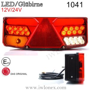 1x LED HECKLEUCHTE, RÜCKLEUCHTE ABE, WAS 1041 Links