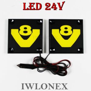 1 Paar LKW LED Kastenschilder Leuchtschilder 24V  V8 Gelb