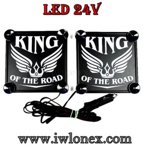 1 Paar LKW LED Kastenschilder Leuchtschilder 24V King