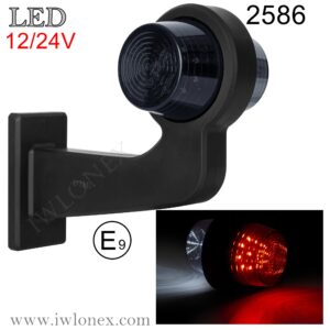 1x LED BEGRENZUNGSLEUCHTE Black Edition, Dark Rechts 12V-24V, ABE E9, 2586