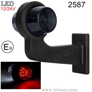1x LED BEGRENZUNGSLEUCHTE Black Edition, Dark Links 12V-24V, ABE E9, 2587